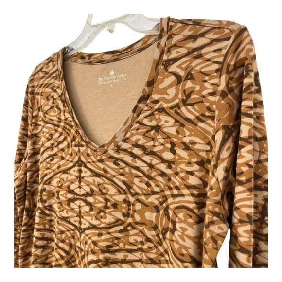 The Territory Ahead V-Neck Long Sleeve Cotton Print Dress Womens L - Picture 2 of 9
